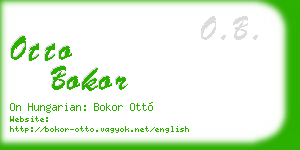 otto bokor business card